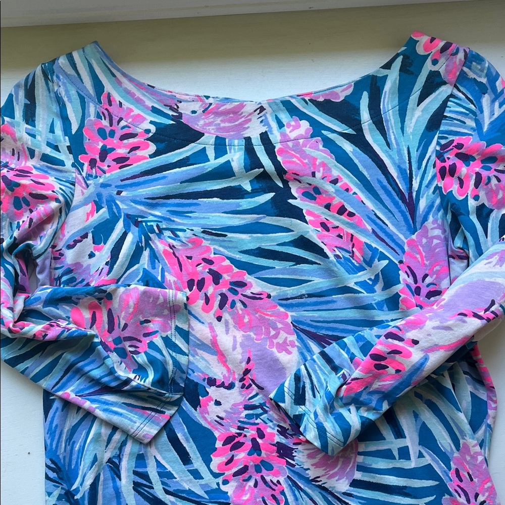 Lilly Pulitzer Vibrant Floral Long Sleeve Top
